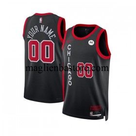 Maglia NBA Chicago Bulls Personalizzate Nike 2023-2024 City Edition Nero Swingman - Uomo